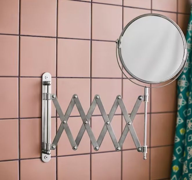 Espelho, aço inoxidável