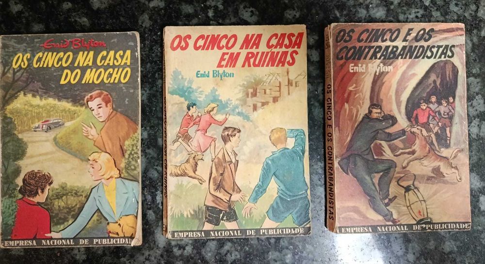 Livros "Os cinco" - edição dos anos 50/60