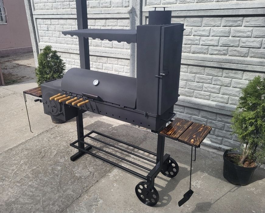 Ідеальний Подарунок! 4мм! Посилений! Мангал с Коптильней и печкой