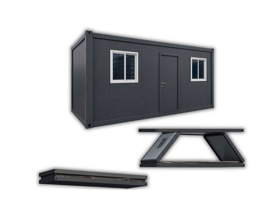 Kontener PREMIUM GOTOWY składany, socjalny mieszkalny biurowy