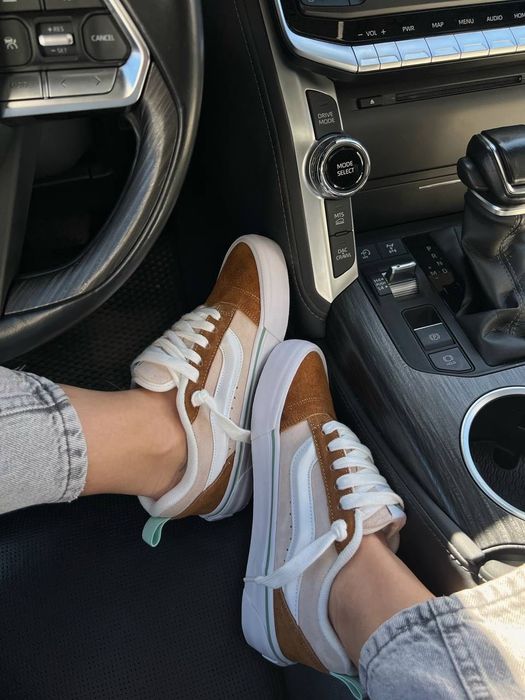 ФАВОРИТ! Vans Knu Skool Beige 36 37 38 39 40 ванс кну скул бежеві