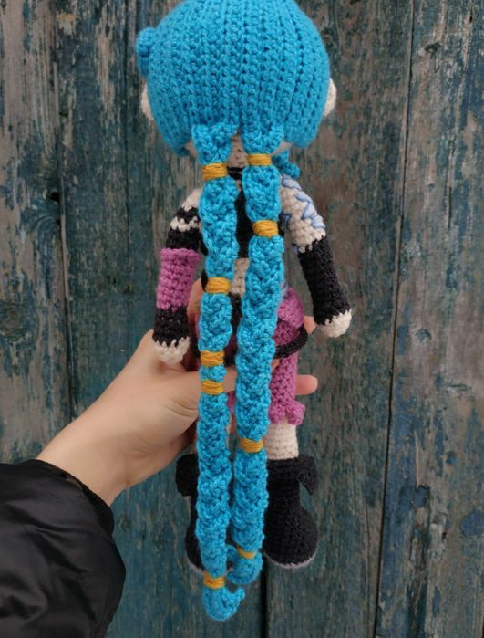 Вязаная кукла Джинкс Аркейн Jinx Arcane