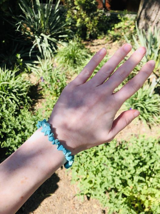 Howlit niebieski bransoletka z kamieniami naturalnymi