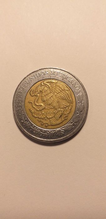 Moeda Bi-Metálica 5 pesos Mexicanos 1987