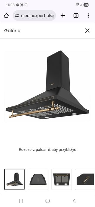 Okap AMICA OKC6212RA Antracytow Nowy nie używany