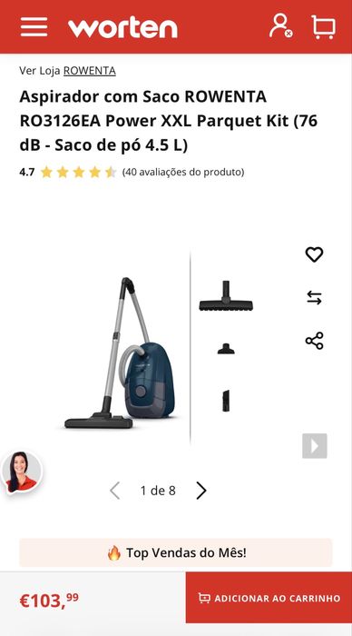 Aspirador Rowenta R03125EA/4Q0-0322