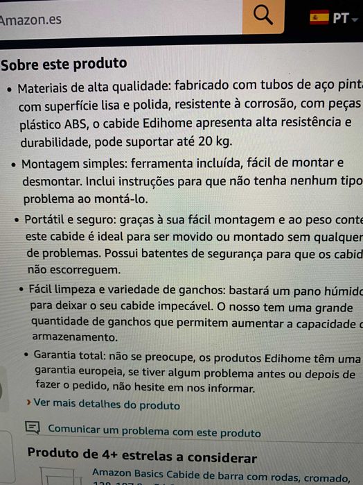 Cabide dobravel    1x usado     quase novo