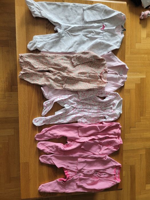 6 pajacyków dla dziewczynki 62