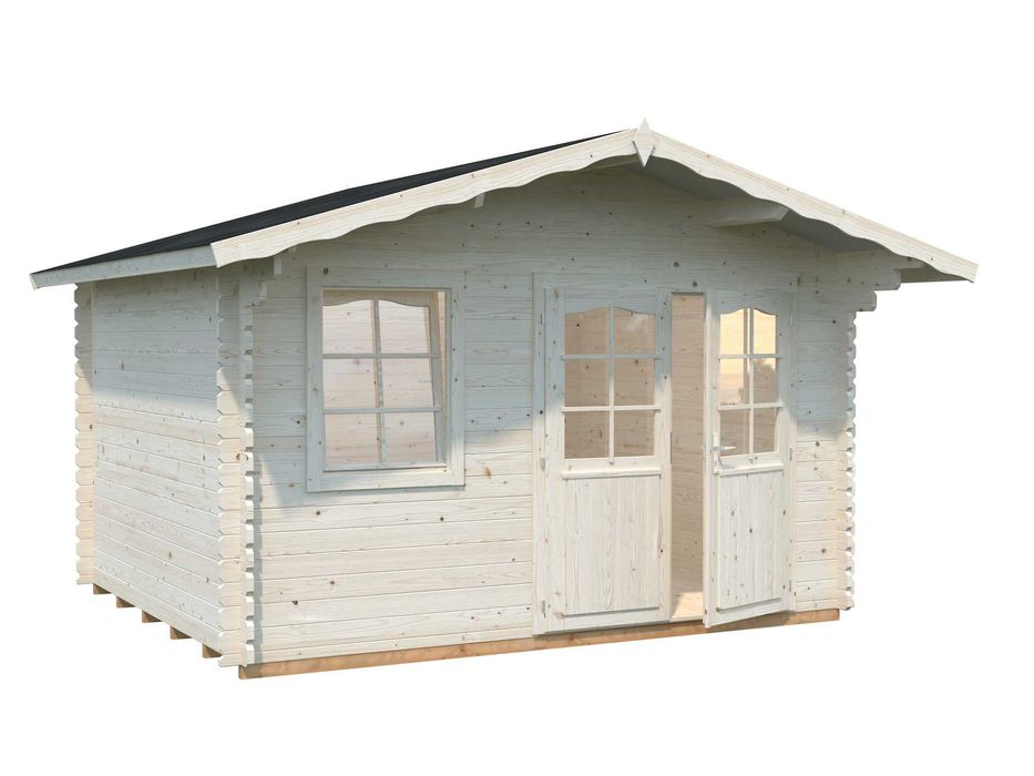 Domek letniskowy narzędziowy drewniany ogrodowy altana 3.8x3.2m 34mm