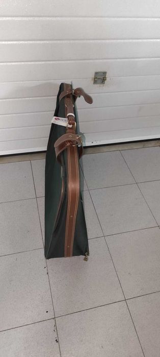 Mala de viagem de porão em tecido verde Travel Time