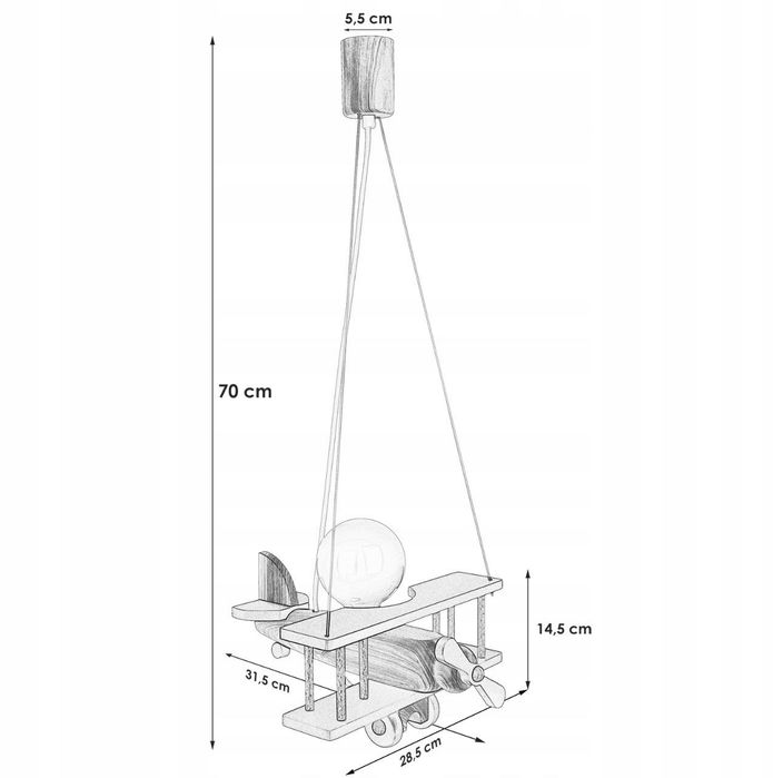 Lampa sufitowa Samolot