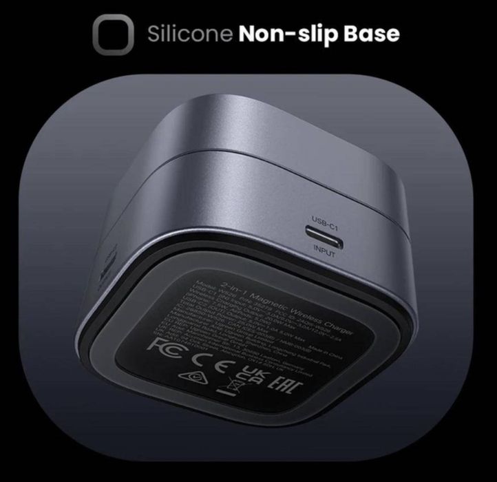 Бездротовий зарядний пристрій UGREEN 2-in-1 MagSafe 25w Qi2 Magnetic