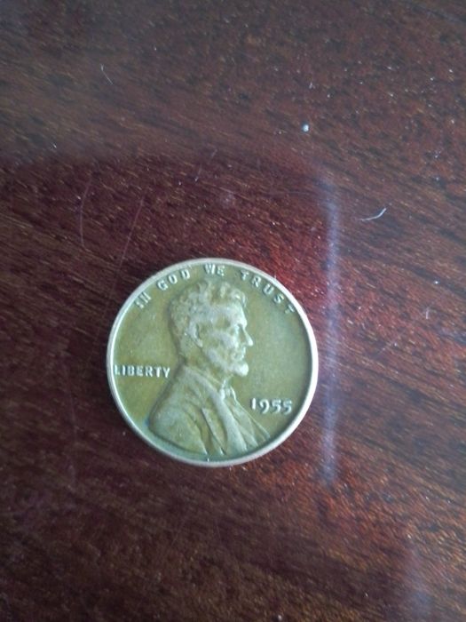 Монета Америки оne cent 1955