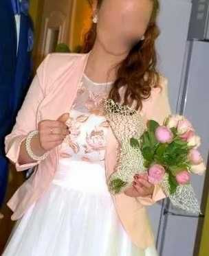 Sukienka ślubna + buty + bolerko