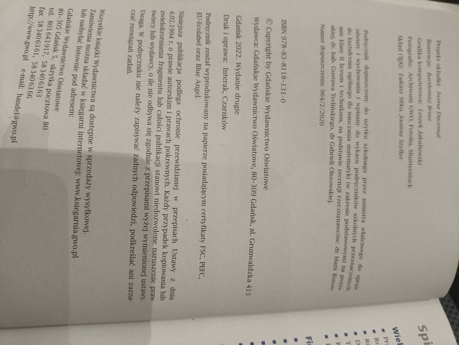 Podręcznik ,, Matematyka z plusem 2"
