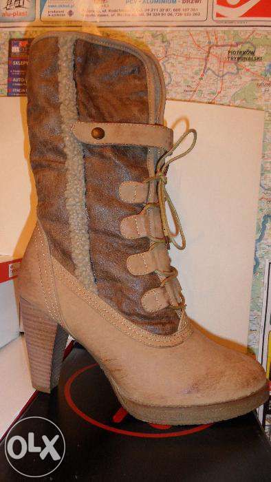 Marco Tozzi 38 39 rude kozaki futerko 37