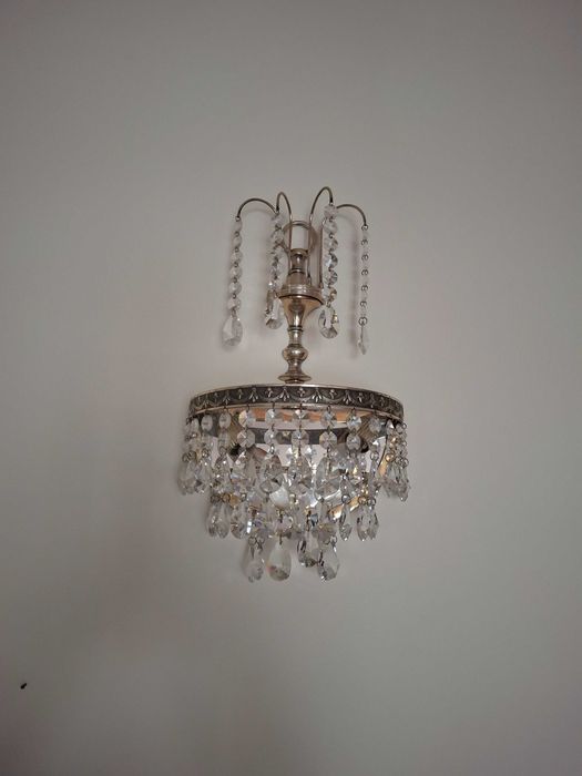 Candeeiro de cristal sala +  2 apliques