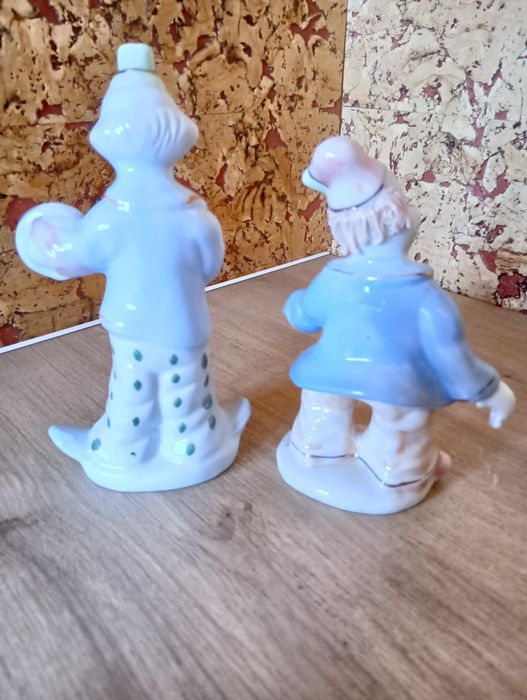 Figurki klaunów - porcelanowe