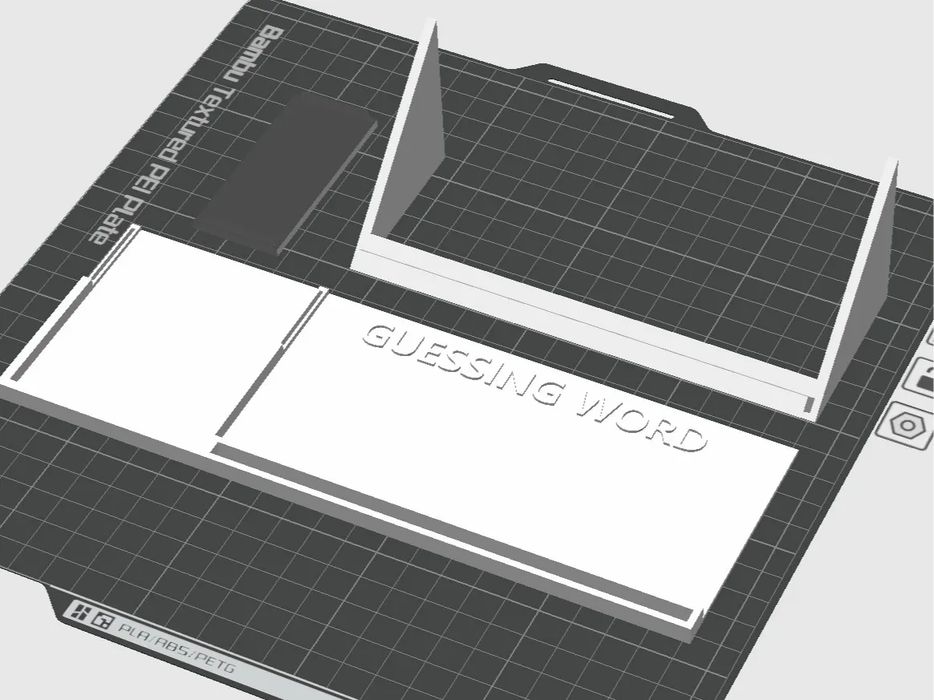 Tabuleiro para Jogo de Palavras com Cartas e Moedas