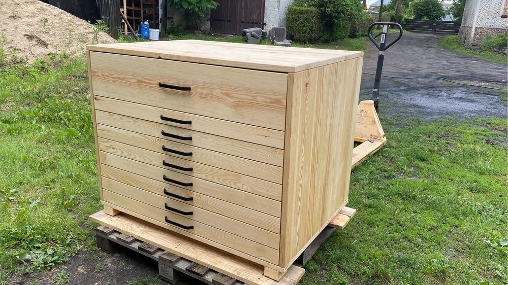 Szafka na rysunki i arkusze A0 z 10 szufladami