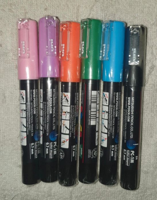Uni Posca 6 canetas bullet shaped PC-1M