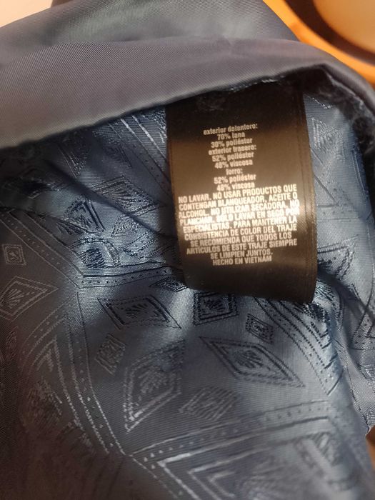 (M/L) Ted Baker/ Granatowa kamizelka garniturowa z patką z Londynu