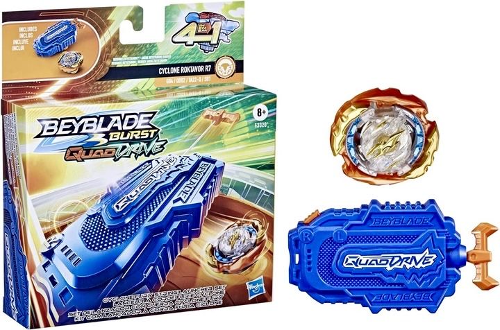 Набір 4в1 з пусковою установою BEYBLADE QuadDrive Cyclone Roktavor R7