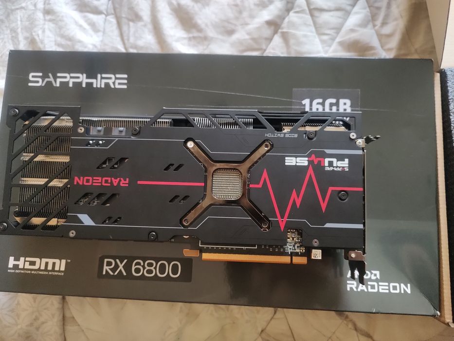 Видеокарта 16gb sapphire radeon rx 6800 pulse oc gaming б/у