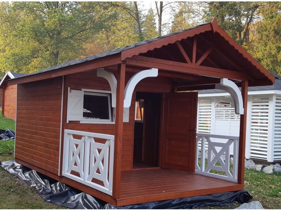 Domek drewniany narzędziowy,gospodarczy,ogrodowy,magazyn,taras, 3x3m