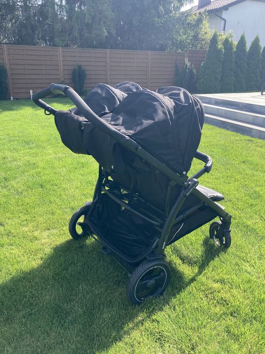 Wózek bliźniaczy Peg Perego Book for Two zestaw sportka czarny