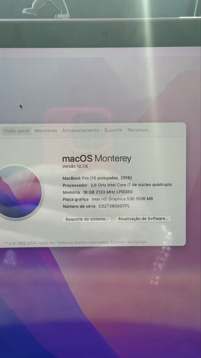 MacBook Pro i7 toutch bar