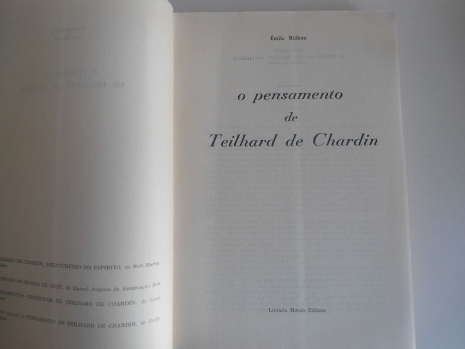O Pensamento de Teilhard de Chardin por Émile Rideau