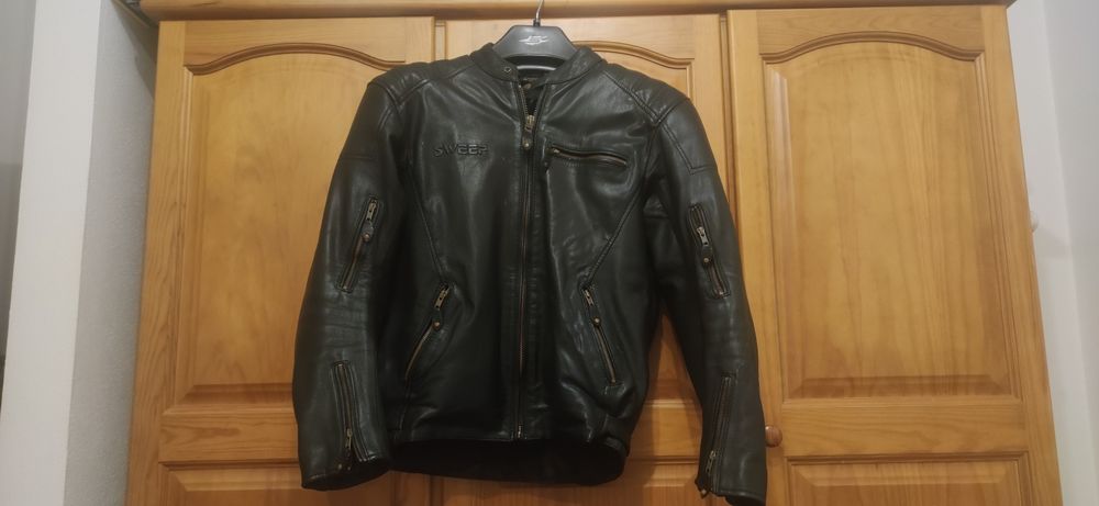 Blusao Motard Casaco Mota Pele Couro Moto Proteção