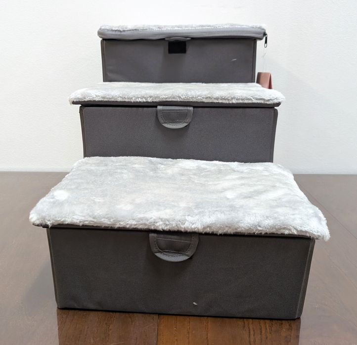 TIAKI Składane Schody dla Zwierząt do 10kg 3 Stopnie 76x39x41cm - NOWE