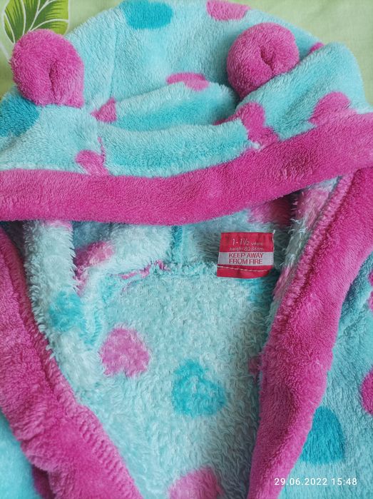 Махровый халат на девочку