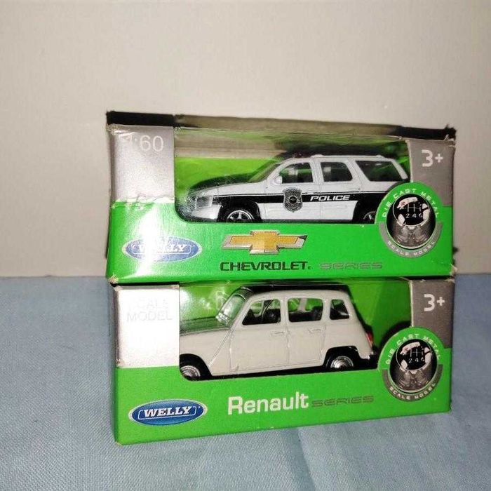 Welly Chevrolet Tahoe 2008 Police e Renault 4 1-60 Nex Models