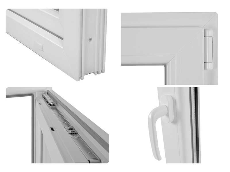 Okno PCV 500X500 Rozwierno-Uchylne Plastikowe ZE STANU