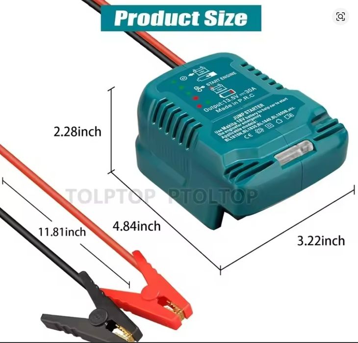 Автомобільний пусковий пристрій джампер бустер стартер  для Makita 18V