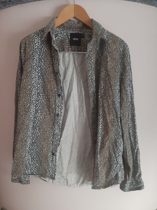 Koszula Asos M panterka damska limited bawełna print zwierzęcy bluzka