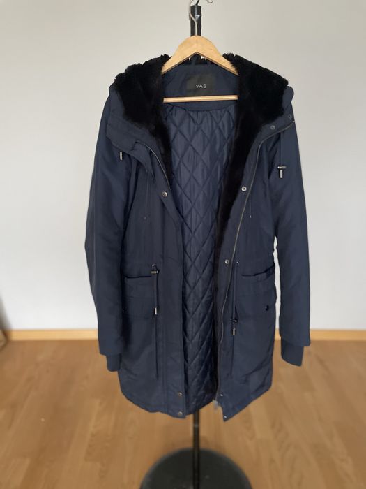 Granatowa kurtka parka damska Yas S- M
