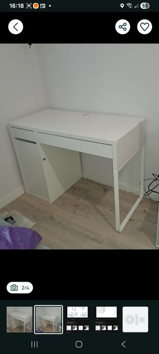 Biurko ikea białe Micke