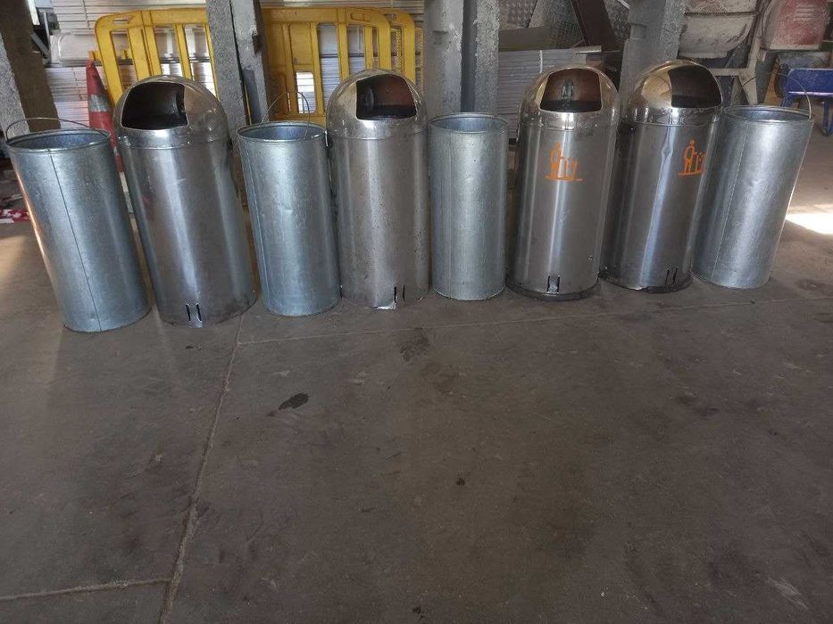 lote 4 caixotes do lixo em inox