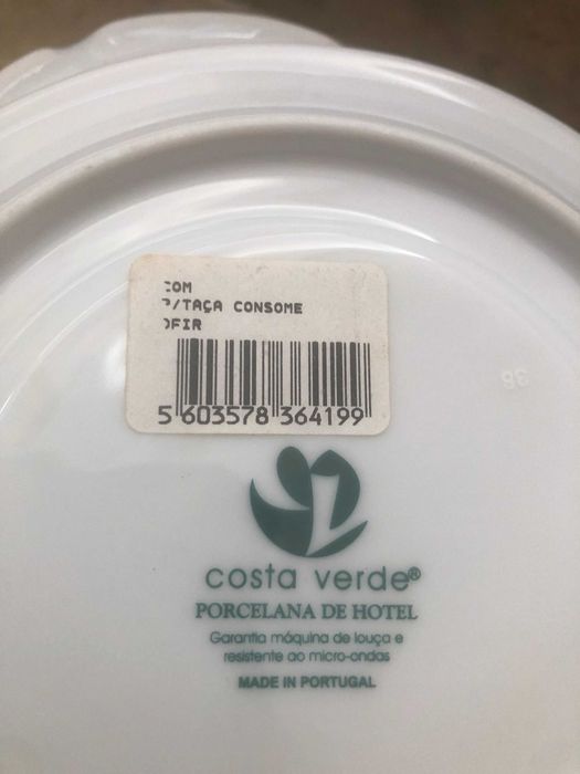 Taças para caldos Costa Verde Ofir novas