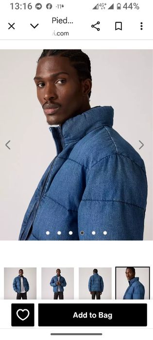 Куртка-пуховик чоловіча фірми Levi's з США