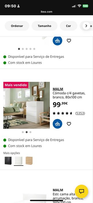 Cômoda bem conservada 4 gavetas uma com vidro leitoso branco
