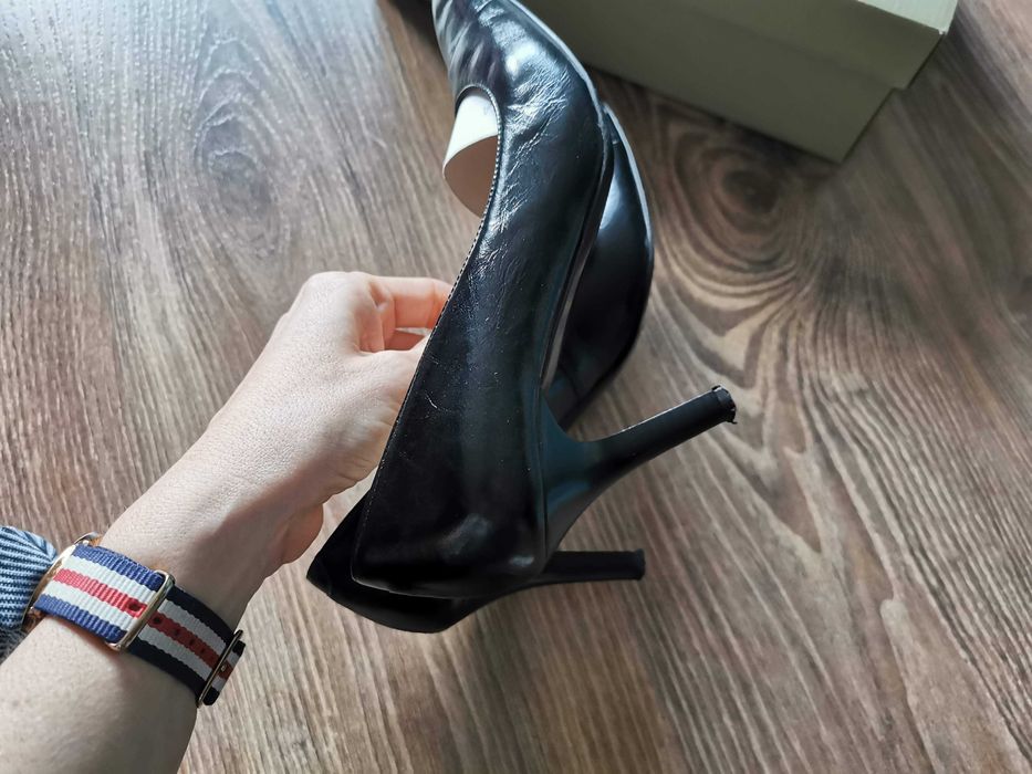 Buty Kabała Vera Gomma skórzane 36 szpilki czółenka