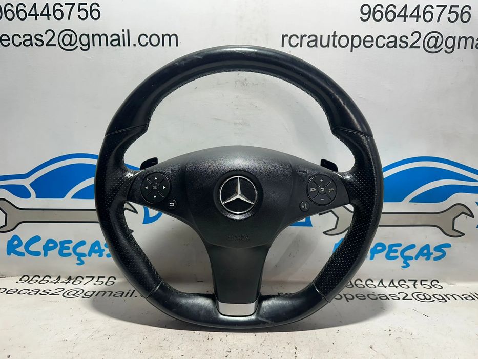 Volante Airbag Pele Perfurada Comandos Multifunções Patilhas Flat
