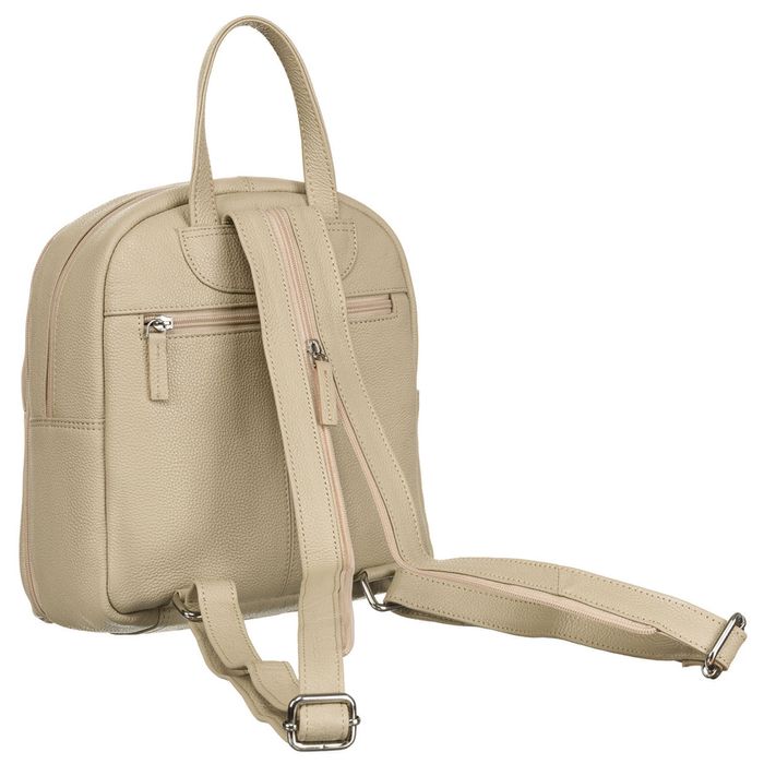 Plecak Damski ROVICKY Skórzany Klasyczny Mały Miejski Beżowy PLECACZEK