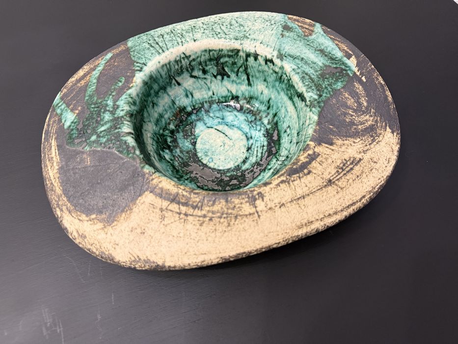 Керамічна тарілка ручної роботи, GappasoCeramic, унікальна, 29-23-1 см