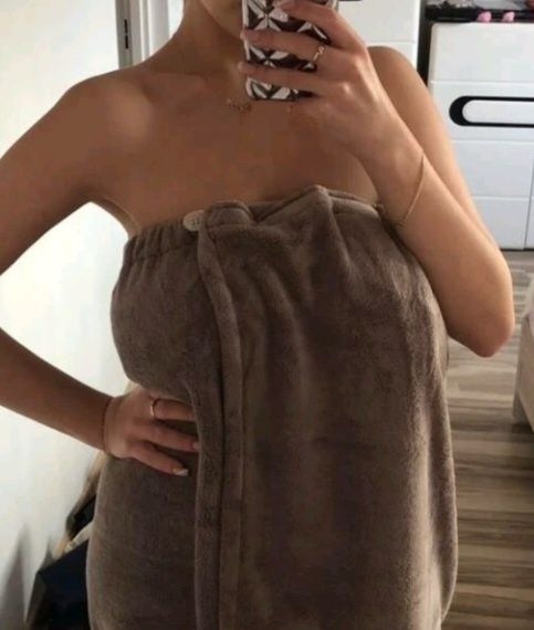 Toalha e touca  de banho em ficrofibra de secagem rápida